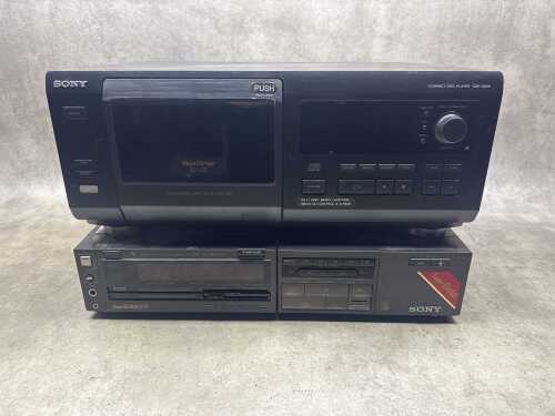 Sony CDP-CX55 CD player and Sony SLV-F905AS Super Beta Hi-Fi video cassette recorder