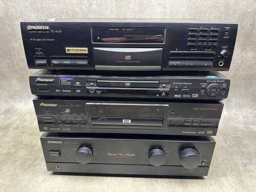 Collection of Pioneer audio components
