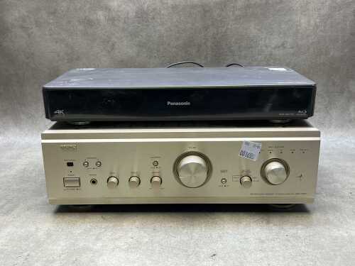 Denon integrated amplifier with Panasonic Blu-ray recorder