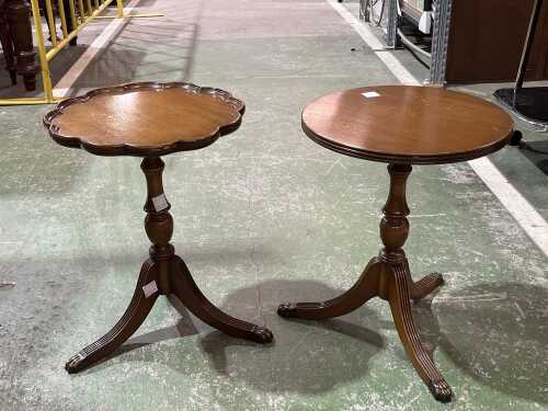 Two vintage mahogany tables