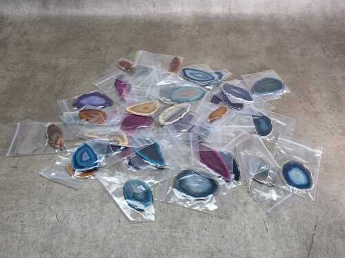 A collection of agate slices