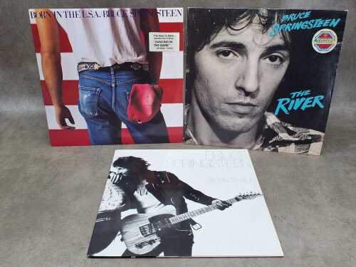 Three Bruce Springsteen vinyl records