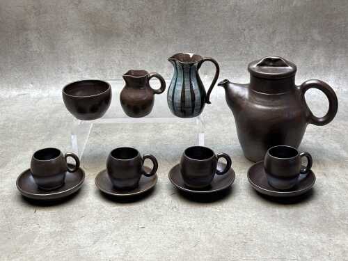 Dyson studio pottery coffee setting for four