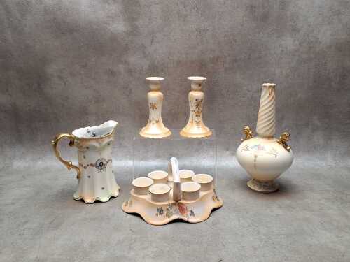 Antique Crown Devon blushware ceramics