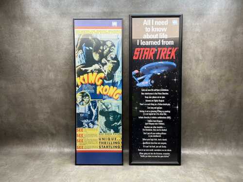 Two framed posters