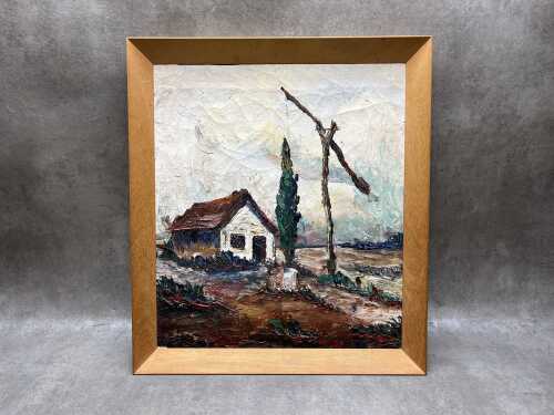 Artist Unknown, mid-century oil painting on canvas