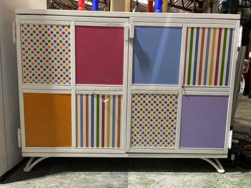 Compact student desk - Modula metal desk unit with slide-out desk