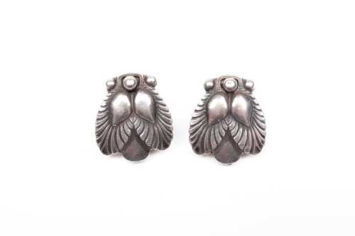 A pair of Georg Jensen Bittersweet earrings in sterling silver.