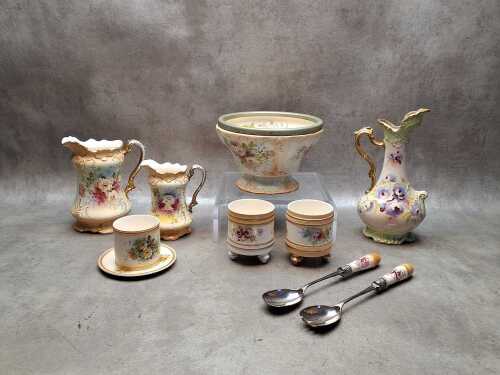 Antique S.F. & Co. blushware ceramics