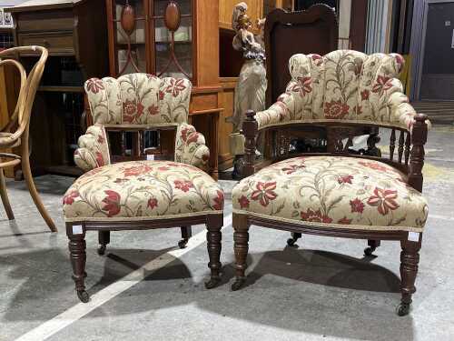 Two antique armchairs