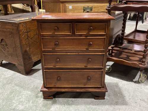 Timber chest of drawers