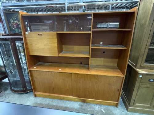 Mid-century modern teak wall unit