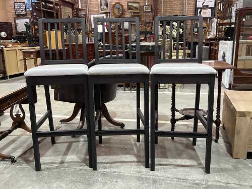 Three modern bar stools