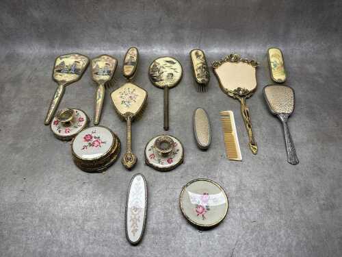 Vintage dressing table items