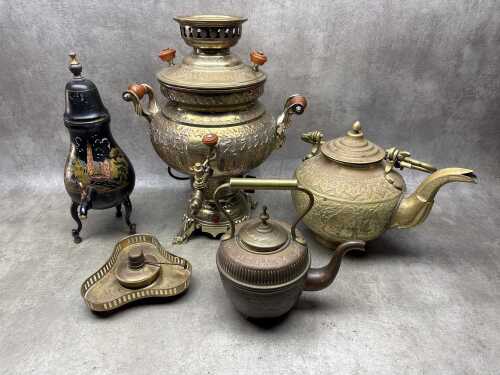 Four vintage decorative tea makers