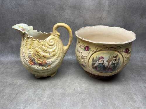Two antique ceramic vessels