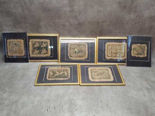 Seven Yu Yuen Hong prints on paper