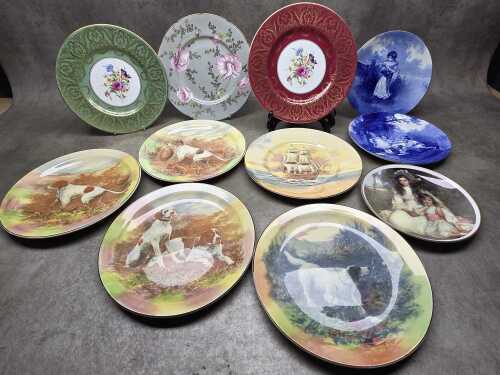 Ten mainly Royal Doulton, Royal Worcester and Coalport porcelain cabinet plates