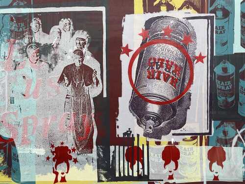 David Matalic, Hair Halo, 1993, 6/6. Silkscreen print on paper