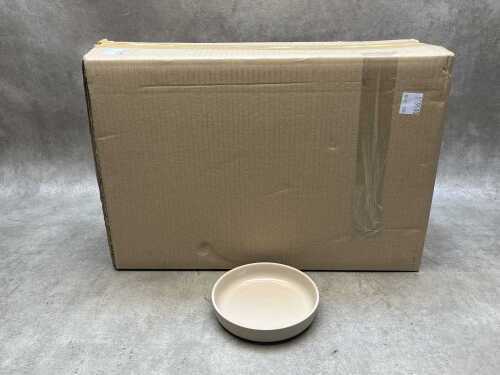 24 large ceramic dip bowls in stone