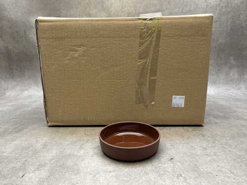 36 medium ceramic dip bowls in rust