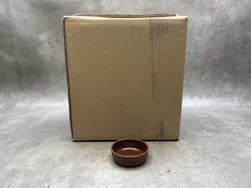 48 small ceramic dip bowls in rust