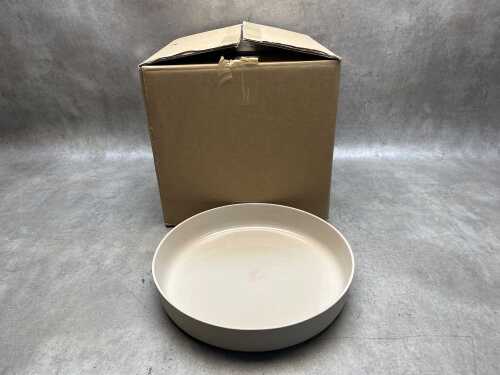 Four large ceramic serving bowls in stone