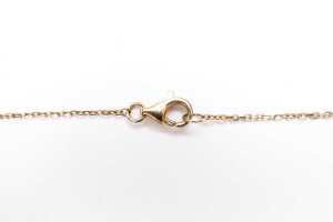 A lapis lazuli and diamond necklace in 14 carat yellow gold - 4