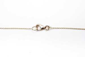 A diamond slider pendant on necklace in 14 carat yellow gold - 4