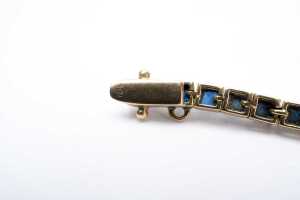 A sapphire bracelet in 18 carat yellow gold - 5