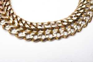 A fancy link bracelet in 14 carat yellow gold - 3