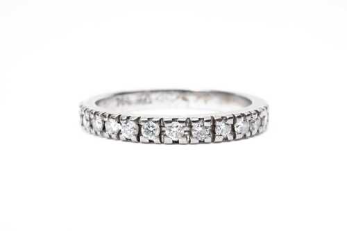 A diamond band in 18ct white gold