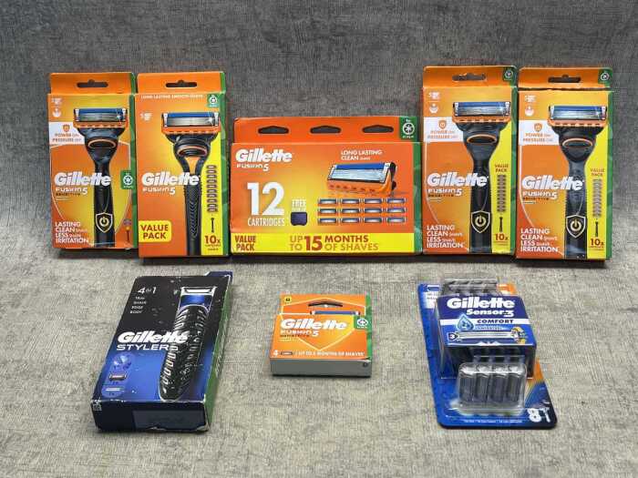 Group of Gillette products