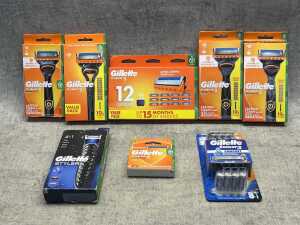 Group of Gillette products