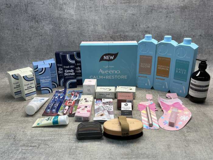 Group of beauty products
