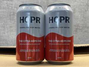 Two boxes of HOPR sparkling hop water. - 2