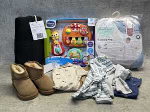 Group of baby boy products