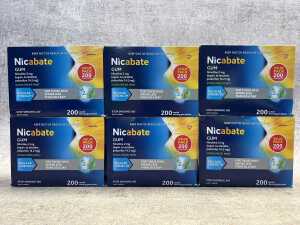 Six packs Nicabate gum