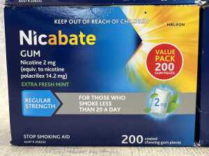 Six packs Nicabate gum - 2