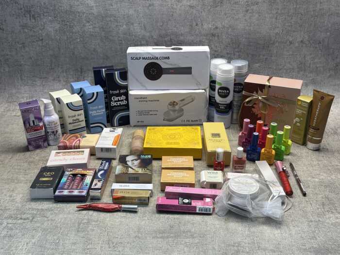 Group of beauty products