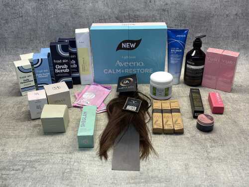 Group of beauty products