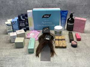 Group of beauty products