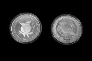 Australia's 2000 Kookaburra silver proof coin set, 2oz.