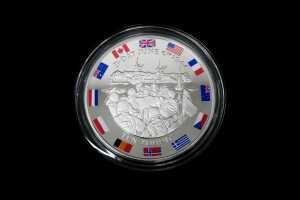 D-Day Allies Gibraltar 2004 10 pound silver proof coin, 5oz