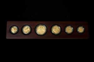 Australian 2010 six-coin gold proof set, 99.99% gold, 113.56g