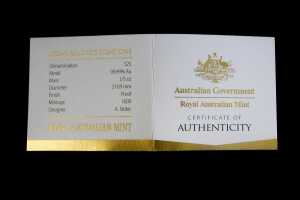 Kangaroos at Dawn 2020 $25 gold proof coin, 99.99% 1/5 oz - 4