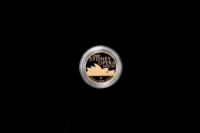 Sydney Opera House 2006 $5 gold proof coin, 1/25 oz