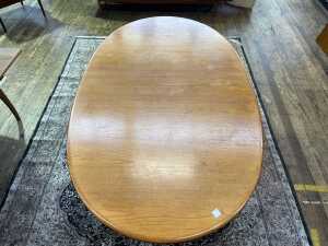 Parker Nordic mid-century teak D-end extension dining table - 3