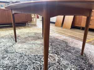 Parker Nordic mid-century teak D-end extension dining table - 5