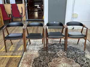 Set of four Farstrup model 213 mid-century armchairs